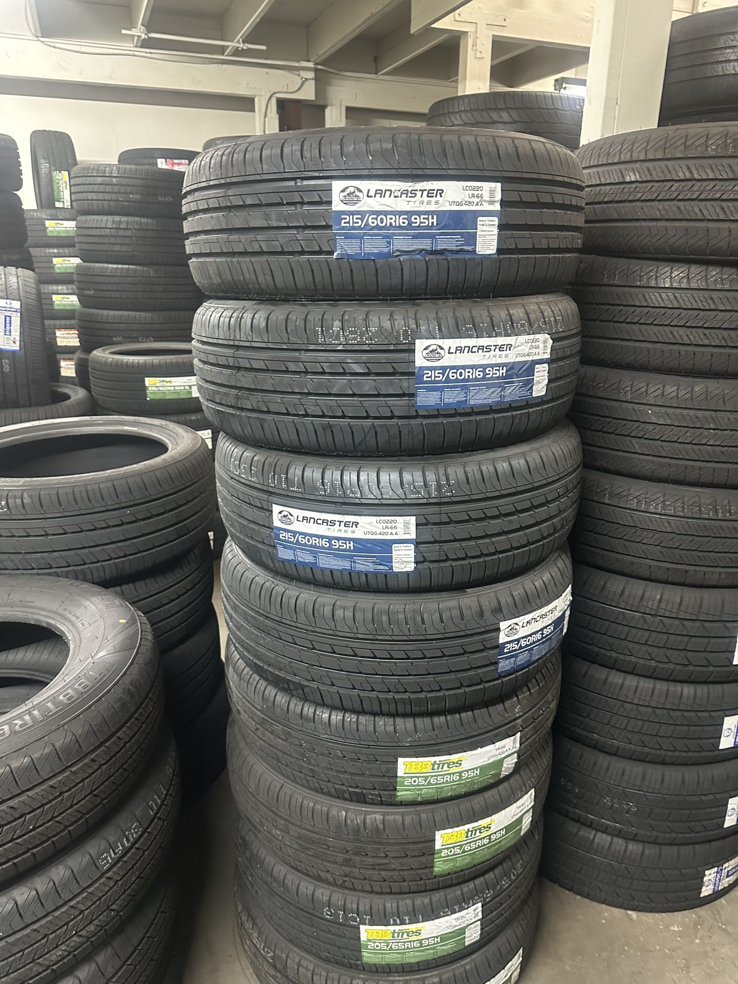 215/60R16 SET OF 4 NEW TIRES SPECIAL SUMMER SALE PRICE WITH MOUNTING & BALANCING