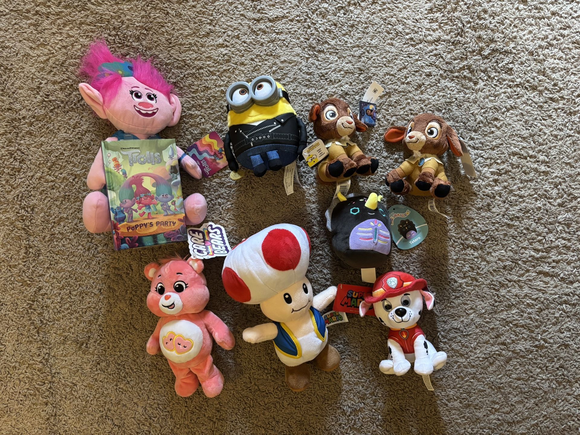Plush Lot Carebears Bum Bumz With Toad