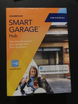 MyQ Smart Garage Door Opener Chamberlain MYQ-G0301 - Wireless & Wi-Fi enabled Garage Hub with Smartphone Control, 1 Pack, Black