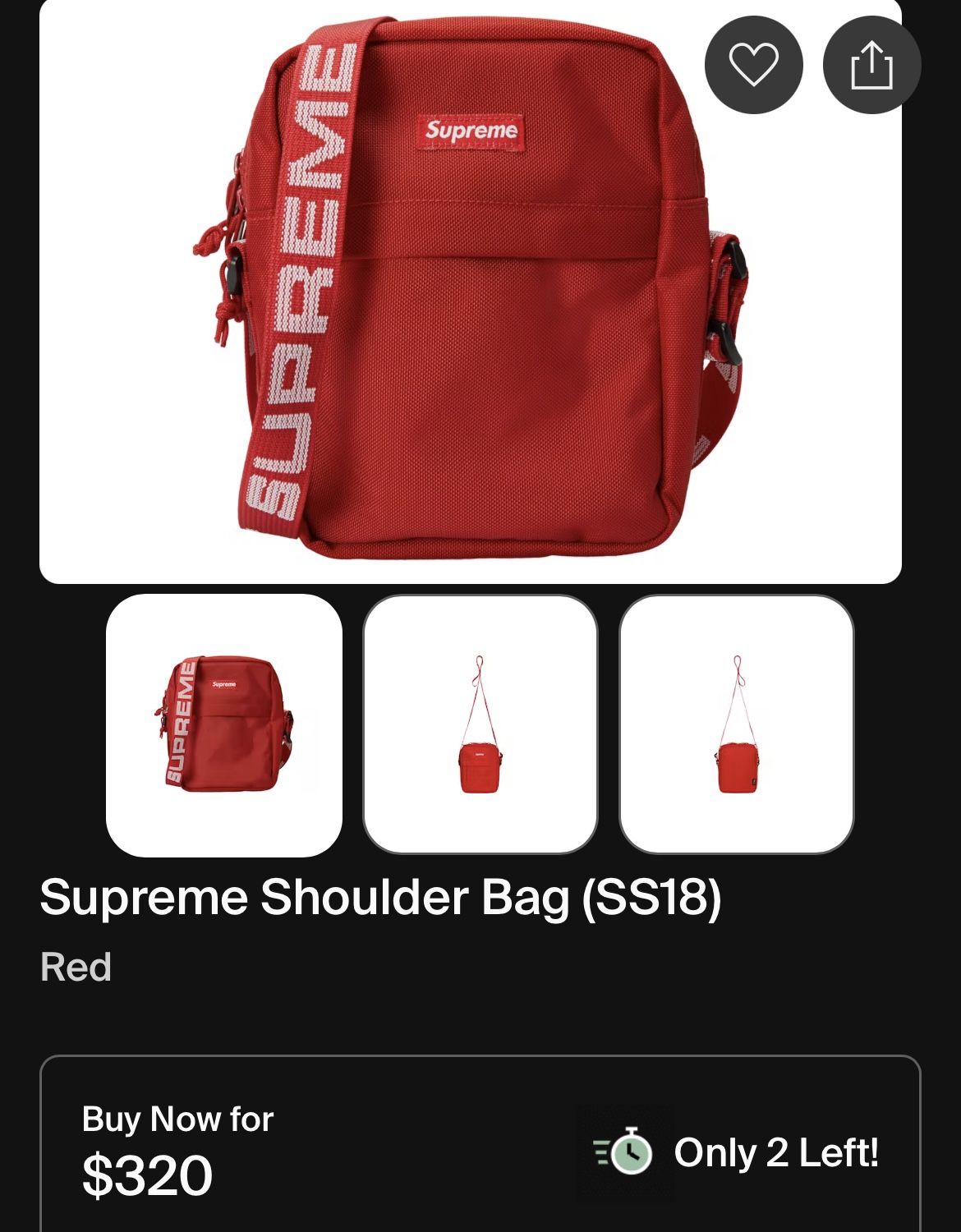 SUPREME SHOULDER BAG (SS18)