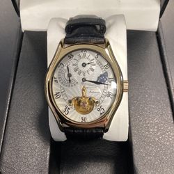 Stuhrling Original Automatic Mens Leather Band Watch 