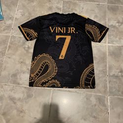 Real Madrid Vini JR #7 Dragon Theme Jersey Kids Boys Youth SZ 10 YRS
