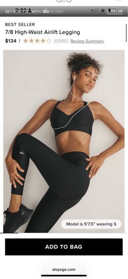 Alo high-waist Airlift black leggings