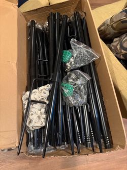 8-Pack Outdoor String Light Poles + 100FT LED Lights – $100 OBO