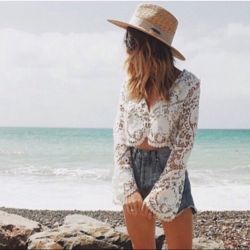 Stone Cold Fox White Lace Top