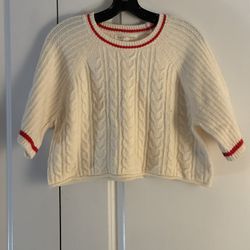 Toddler Cream Cable Knit Sweater Size M