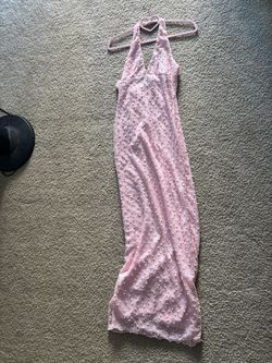 pink halter dress