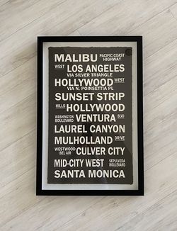 'Cali Sites' Framed Print