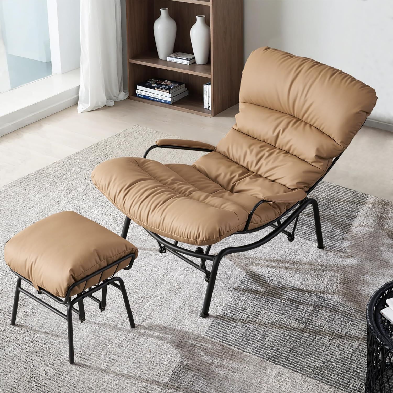 New Luxury Rocking Chair with Ottoman, Glider Recliner with