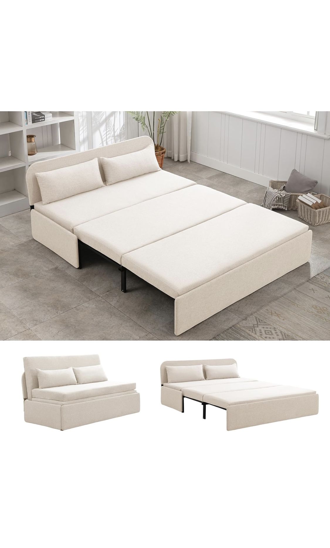 Twin Size Pull Out Sleeper Sofa Bed