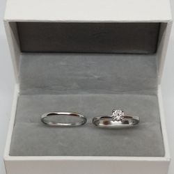 316L Stainless Steel Wedding Ring Set Size 9