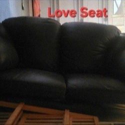 Genuine Leather Couches,  Black Leather Loveseat