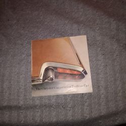 Owners Manual For Chrysler Turbine Car $20 OBO