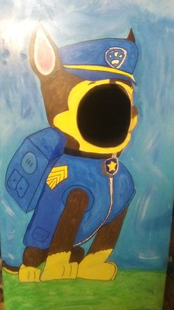 Renting out home made picture party face cutouts