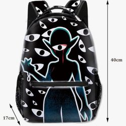 Horror Game Kids Backpack Cartoon School Bag Cute Large Capacity Travel Bag Student Bookbag for Boys and Girls