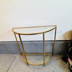 Semicircular Golden Accent Table