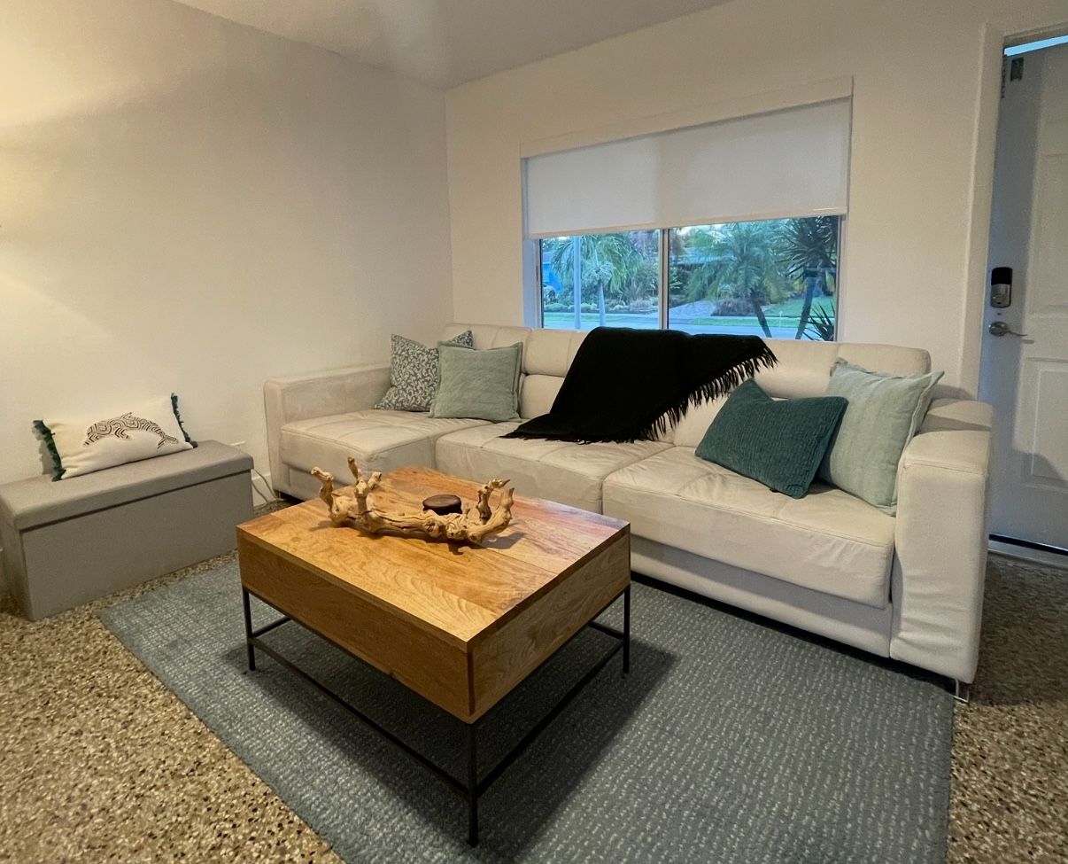 White Leather Sofa