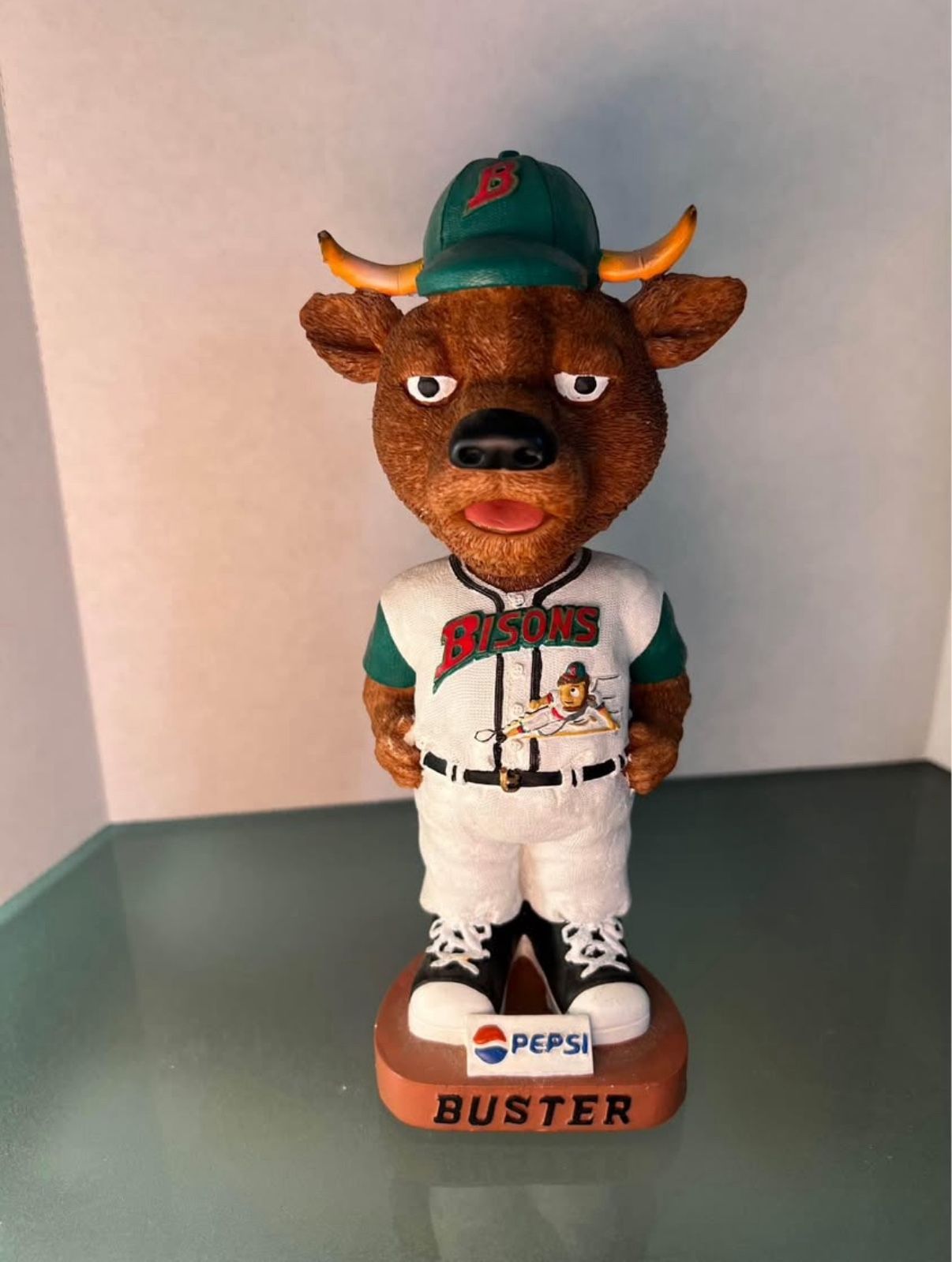 Buffalo Bisons Heavyset Buster T Bison Mascot Bobblehead SGA