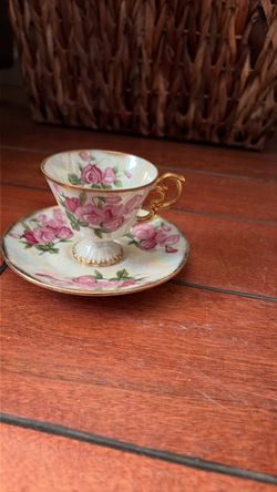 Sweet pea April tea and saucer set