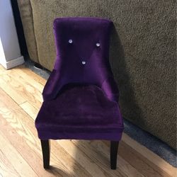 Velvet Royal Purple Toddler Chair 