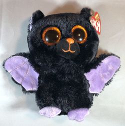 Beanie Boos Collection. Swoops Bat, 6” with Glitter Eyes, Plush Stuffed Animal with original tags still attached! Birthday, October 30.