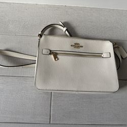 Coach White Leather Shoulder Bag 