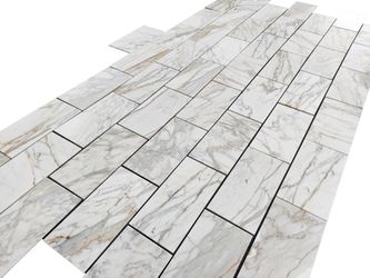CALACATTA GOLD 12X24” MARBLE TILE (HONED) - $24.95/SQ FT