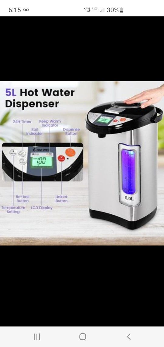 Instant Electric Hot Water Boiler & Warmer
