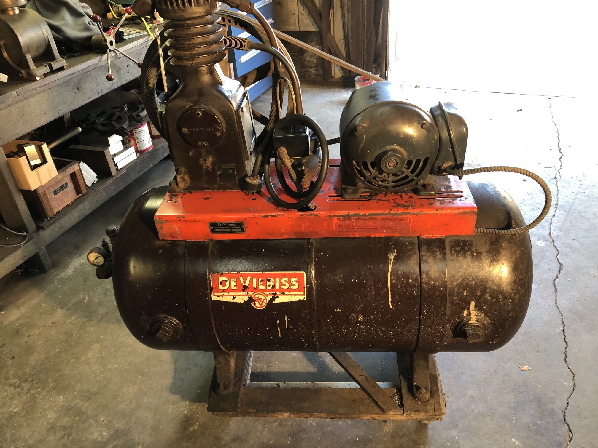 DeVilbiss 50 Gallon Cast Iron Air Compressor