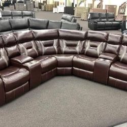 New Power Recliner Sectional Couch! Free Delivery 🚚! Financing Available!