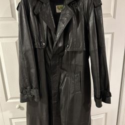 Leather Trench Coat 