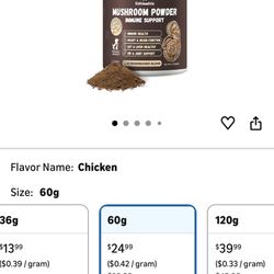 Brand New Organic Mushroom Powder for Dogs Cats 60g