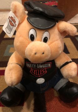1993 Harley Davidson pig plush 10” with tags