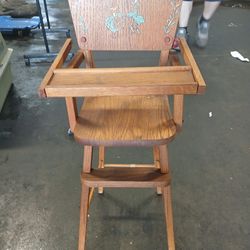 Antique doll high chair from the fifties