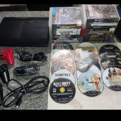 Sony PlayStation 3 Super Slim 250GB CECH-4001B W/30+ Games