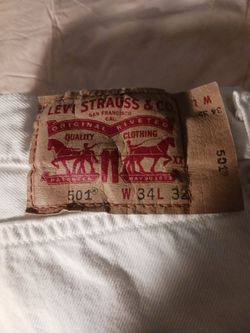 3432 501 vintage white jeans