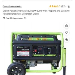 5250 Watt Duel Fuel  Generator