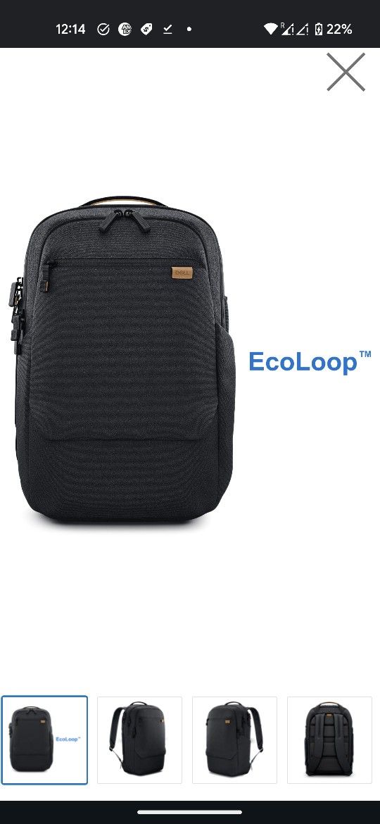 BRAND NEW Dell Pro Premium EcoLoop Backpack (Fits 14-16" Laptops) - CP7625