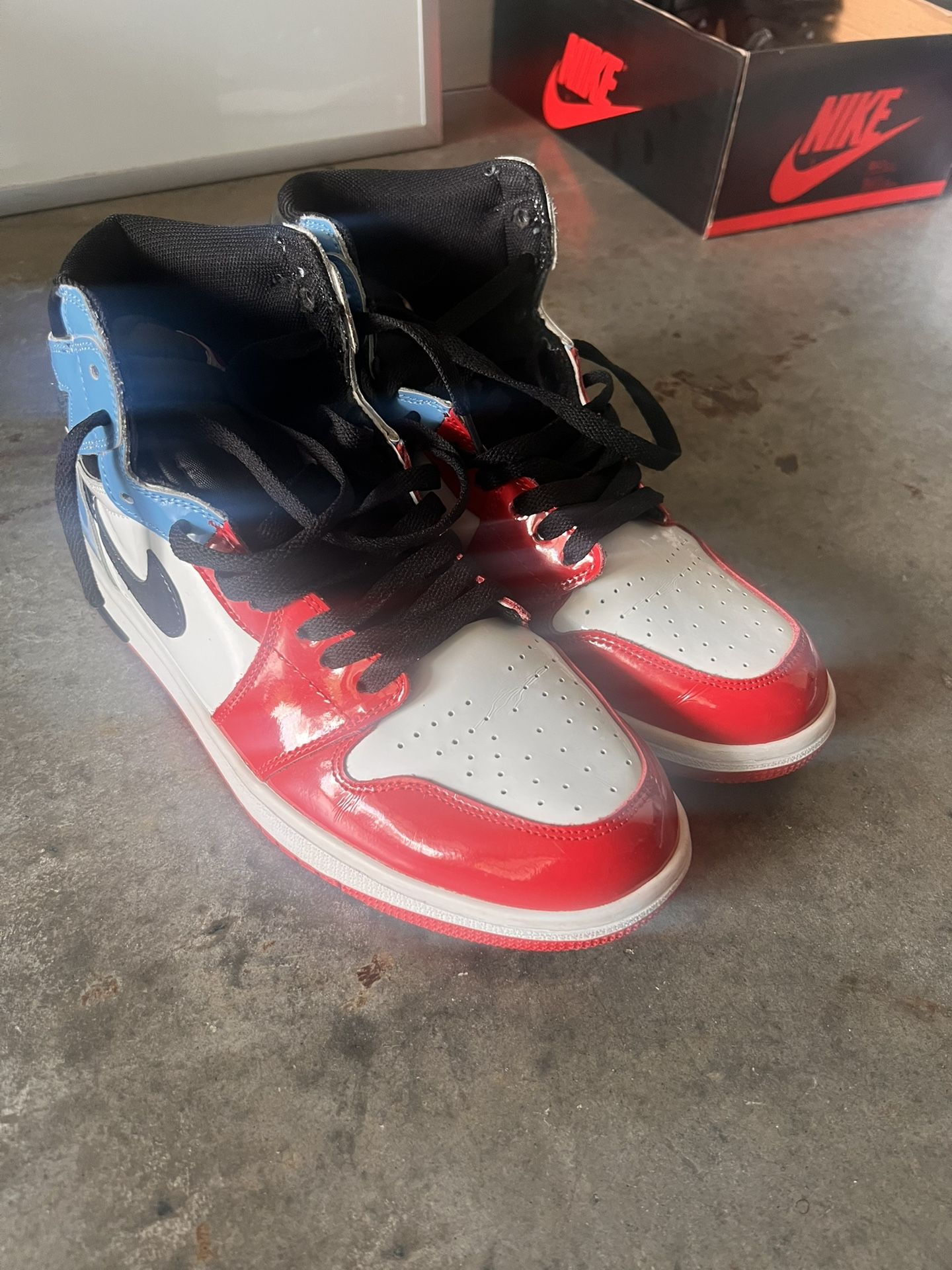 Jordan 1 (Red, Black, White, Sky blue)