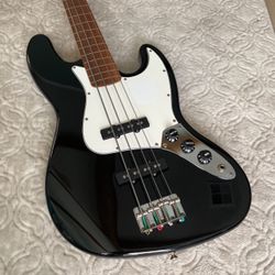 1998 Fender Standard Mexico  Jazz Fretless Bass Black