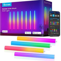 14 PCS Govee Glide RGBIC Wall Lights Music Works with Alexa and Google Assistant Smart LED
