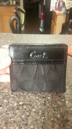 Black authentic coach wallet