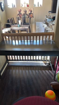 Sturdy dark grey desk