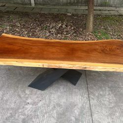 8ft X 3ft Live Edge Solid Wood Table 
