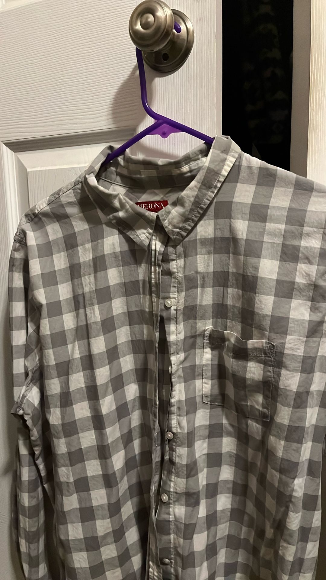Ladies’ Gray Plaid Blouse