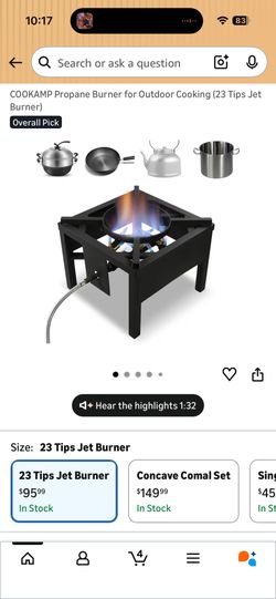 COOKAMP Propane Burner for Outdoor Cooking (23 Tips Jet Burner)