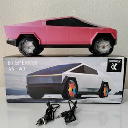 Tesla Cybertruck Car Model LED Bluetooth Portable Wireless Speaker FM Radio New