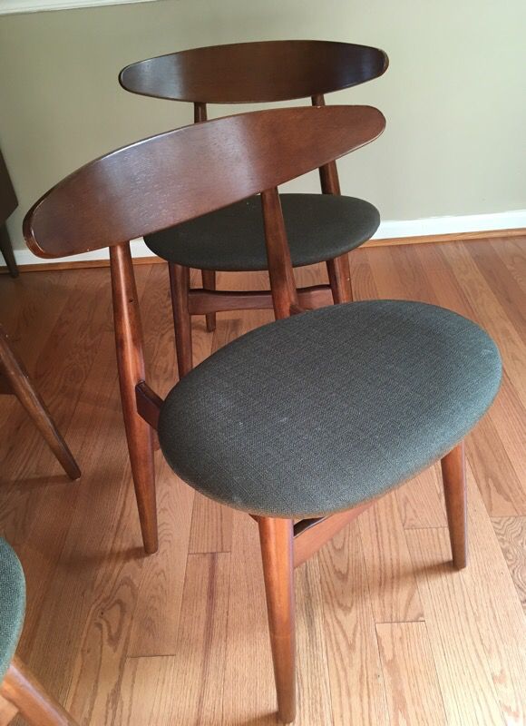 Four mid century style kitchen chairs