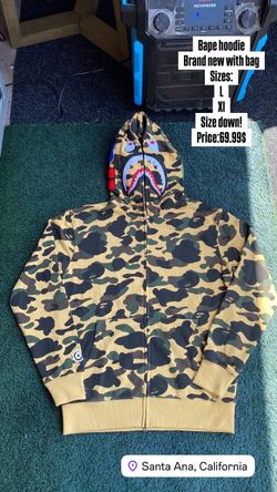 Bape zip up hoodie