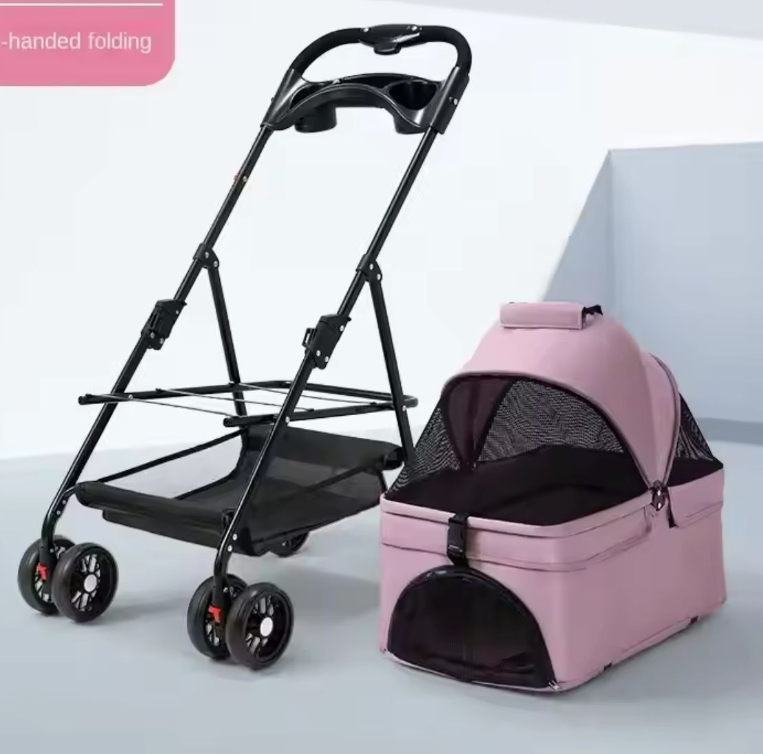 Pet Stroller 3 in One (PINK) 